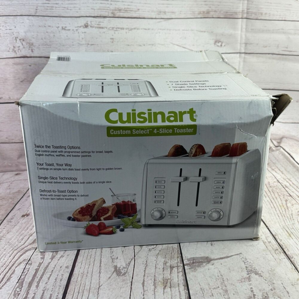 Cuisinart Custom Select 4 Slice Stainless Steel Toaster Dual Control